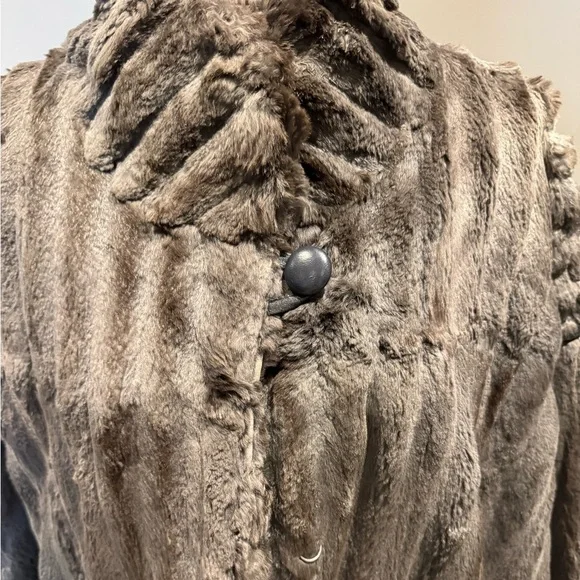 Genuine Rabbit Fur Coat - Picture 2 of 9